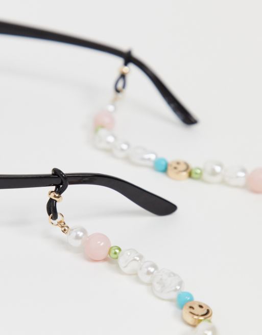 Cadena para gafas de sol con cuentas multicolores de ASOS DESIGN