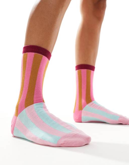 Calcetines a rayas de colores de estilo circense de Accessorize