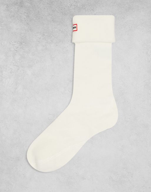 Calcetines alto blancos para botas de felpa de Hunter