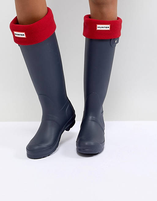 Duquesa Inhalar compensar Calcetines altos para botas en rojo Original de Hunter | ASOS