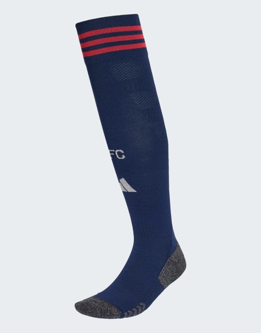Calcetines azul añil nocturno y gris dos con diseño de la segunda equipación del Arsenal 25/26 de adidas Performance