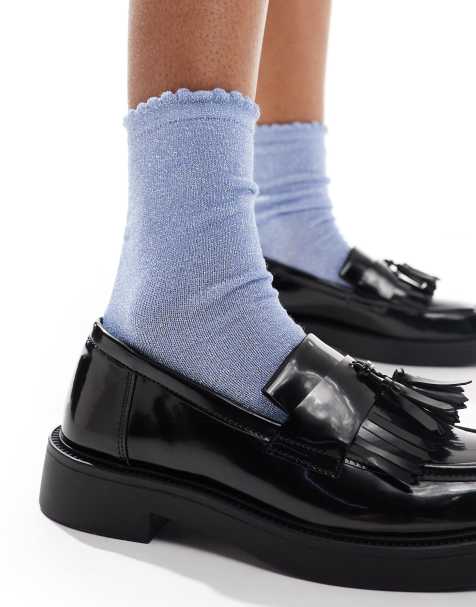 Calcetines azul claro con purpurina de PIECES - view 1