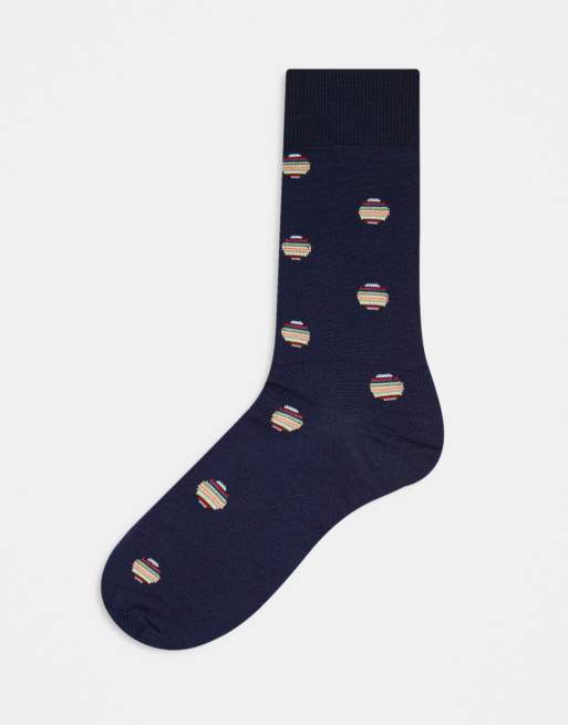 Calcetines azul marino con estampado de lunares de arcoíris de Paul Smith