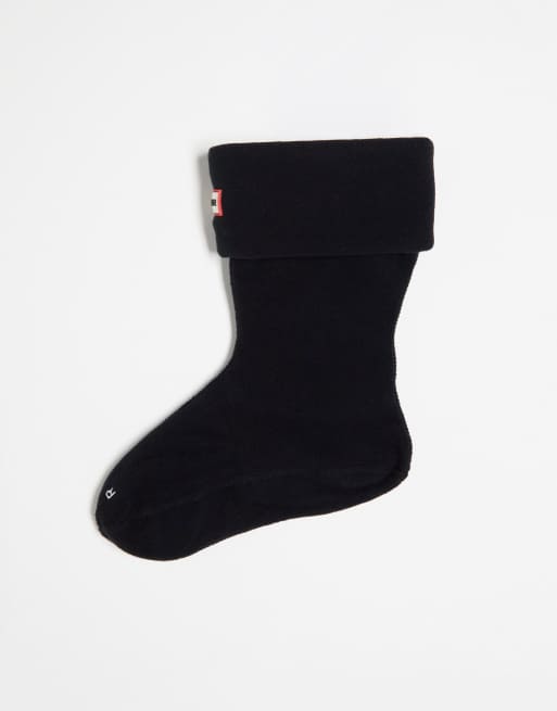 Calcetines bajos negros para botas de felpa de Hunter