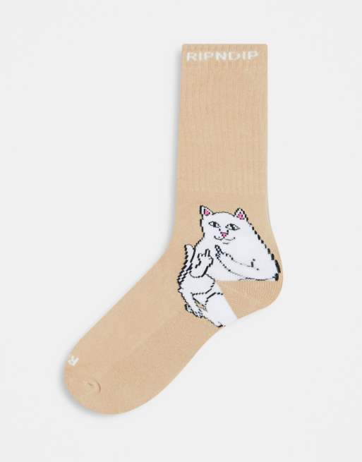 Calcetines beis Lord Nermal de RIPNDIP
