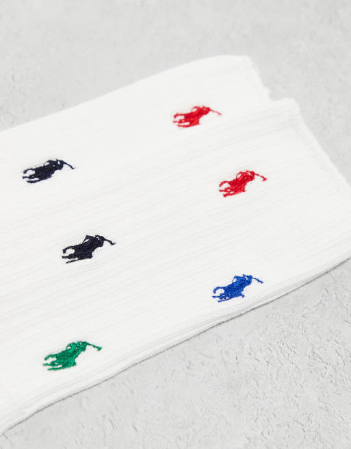 Calcetines blanco hueso con logo integral de caballo de Polo Ralph Lauren, 2 de 4
