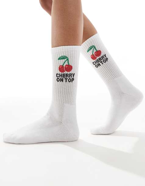 Calcetines blancos Cherry On Top de Vero Moda - view 1