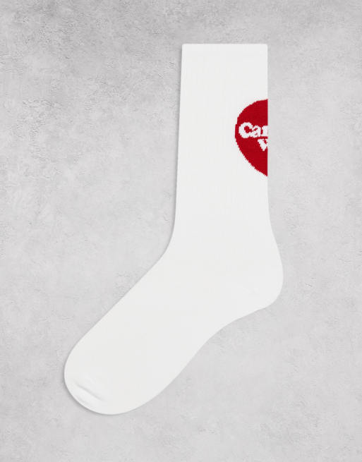 Calcetines blancos con detalle de corazón de Carhartt WIP