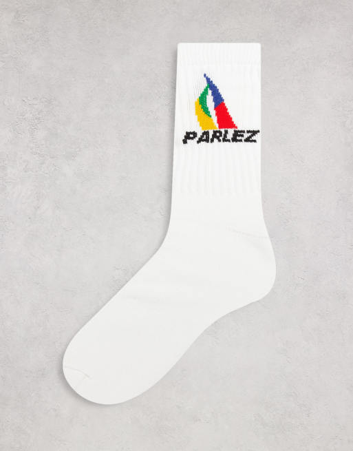 Calcetines blancos con estampado de barco Run de Parlez
