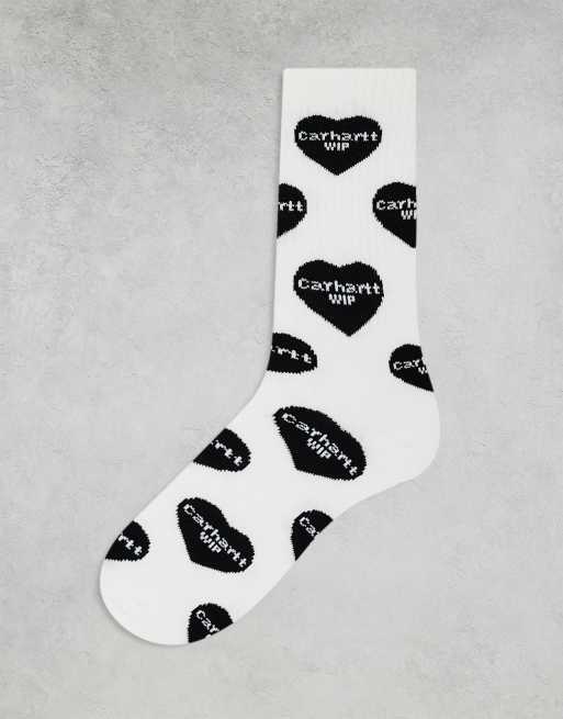 Calcetines blancos con logo de corazones de Carhartt WIP 