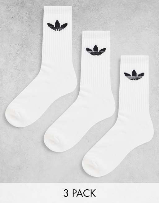 Calcetines blancos con trébol de adidas Originals