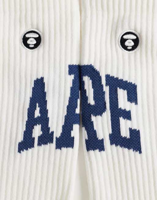 Calcetines color crema con logo de AAPE BY A BATHING APE®, 3 de 3