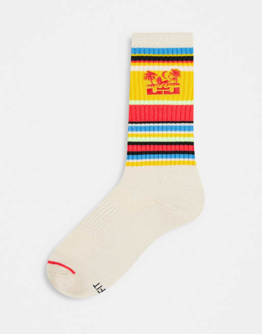 Calcetines color crema Lebron James de Nike Basketball