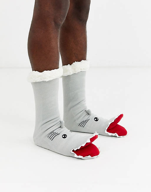 resbalón Ashley Furman grandioso Calcetines con diseño de tiburón con boca abierta navideño de ASOS DESIGN |  ASOS