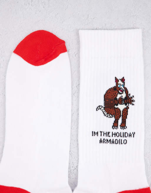 Calcetines con diseño del Armadillo Navideño de <em>Friends</em> de ASOS DESIGN, 4 de 4