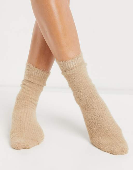 Calcetines confort color camel de media caña con acabado superesponjoso de ASOS DESIGN