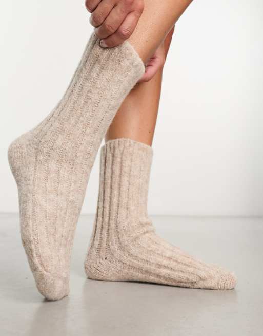 Calcetines de estar por casa color avena gruesos de ASOS DESIGN