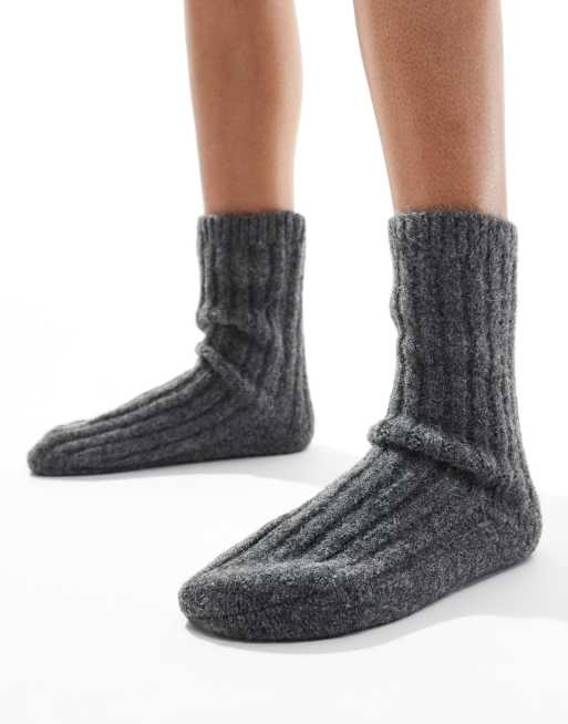 Calcetines de estar por casa color carbón gruesos de ASOS DESIGN