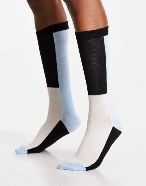 Calcetines de media caña con diseño color block de ASOS DESIGN