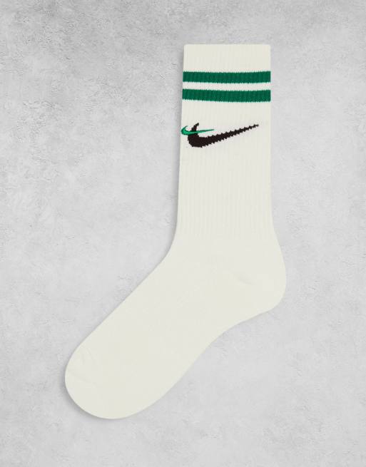 Calcetines deportivos blanco vela y verdes Everyday Cushion de Nike