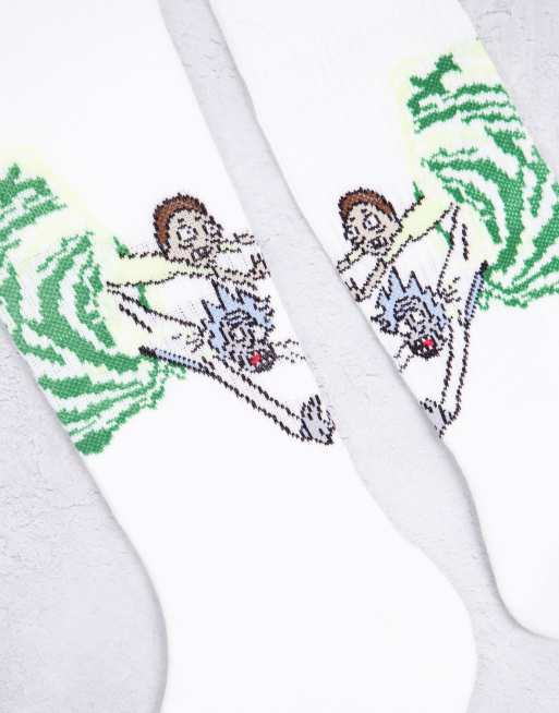Calcetines deportivos blancos con remolinos de Rick y Morty de ASOS DESIGN, 3 de 4