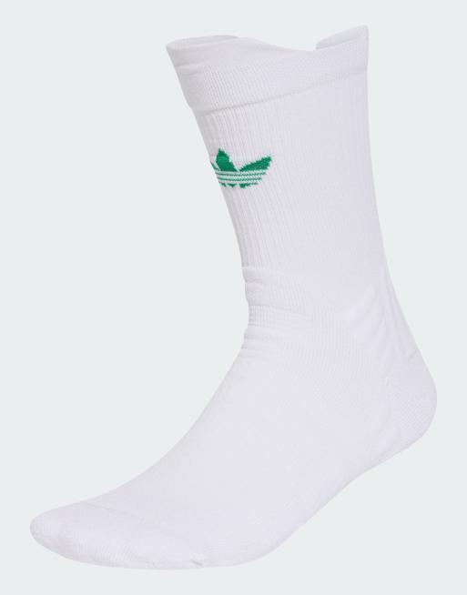 Calcetines deportivos blancos y verdes de caña alta Tennis de adidas Originals