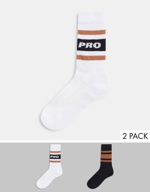 Calcetines deportivos con eslogan Pro de ASOS DESIGN