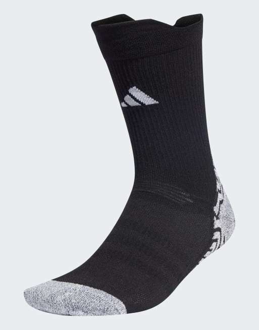 Calcetines deportivos negros y blancos y antideslizantes de fútbol de punto ligero de adidas Performance