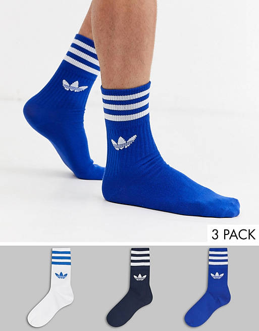 Calcetines deportivos tobilleros azules de adidas |