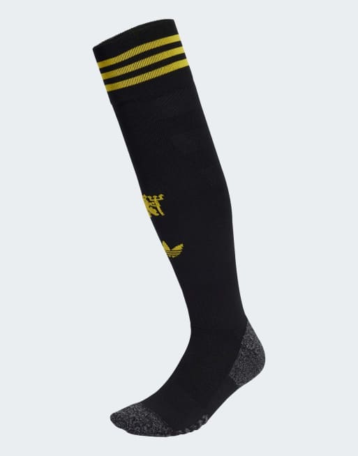 Calcetines negros con diseño de la tercera equipación del Manchester United de la temporada 25/26 de adidas Performance