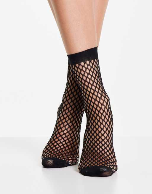 Calcetines negros de rejilla de Pretty Polly