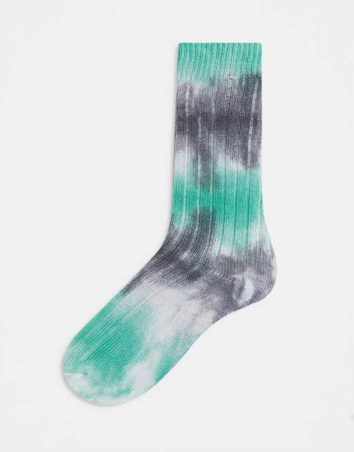Calcetines para botas con efecto tie dye de canalé de ASOS DESIGN