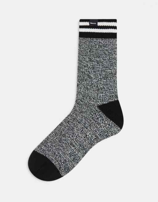 Calcetines para dormir negro jaspeado con forro de sherpa Hyles de Bench