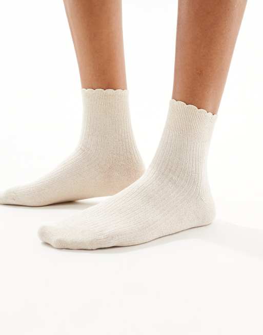 Calcetines tobilleros beis con acabado de purpurina de & Other Stories