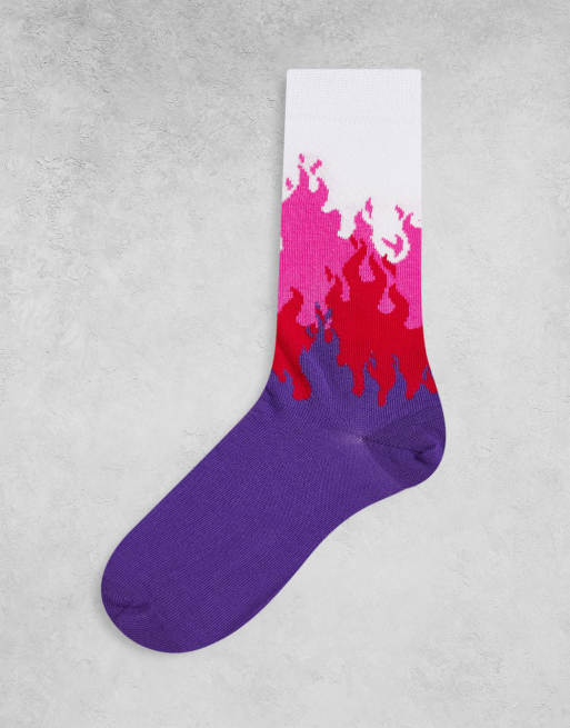 Calcetines tobilleros con llamas rosas de ASOS DESIGN