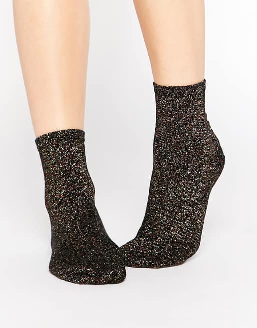 Calcetines tobilleros con purpurina de ASOS