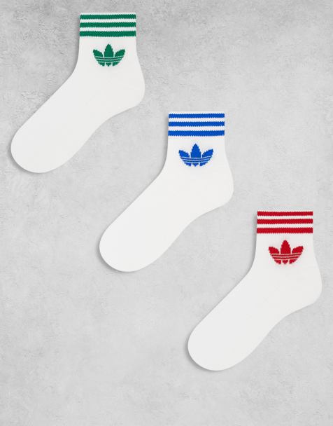 Calcetines tobilleros de varios colores con detalle de trébol de adidas Originals - view 1