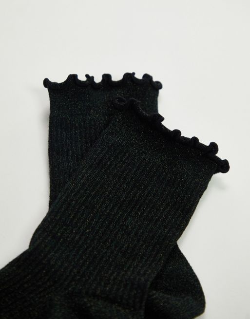 Pack de 5 pares de calcetines tobilleros negros con plantilla de tejido de  rizo de ASOS DESIGN