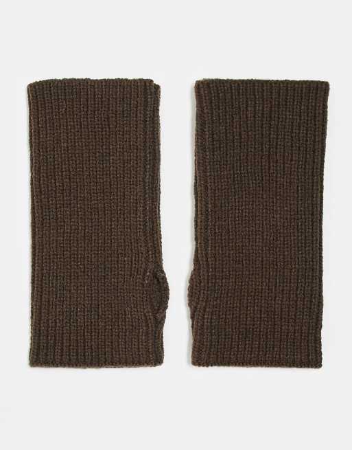 Calentadores marrones para manos de ASOS DESIGN