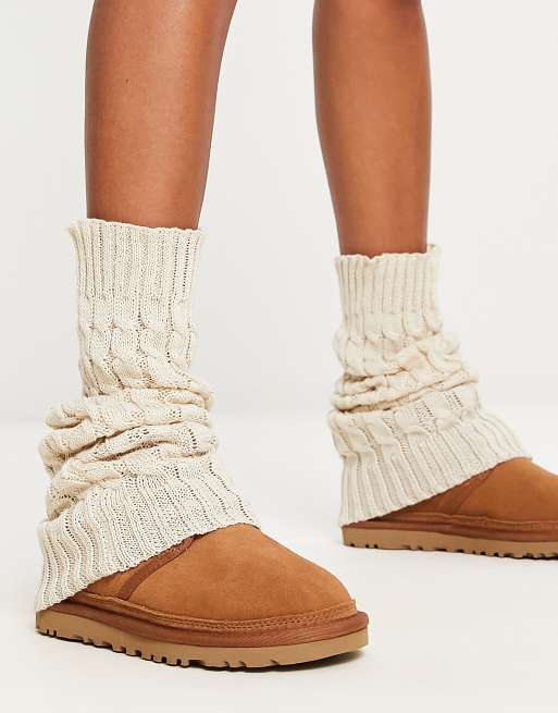 Calentadores para las piernas color crema de Daisy Street