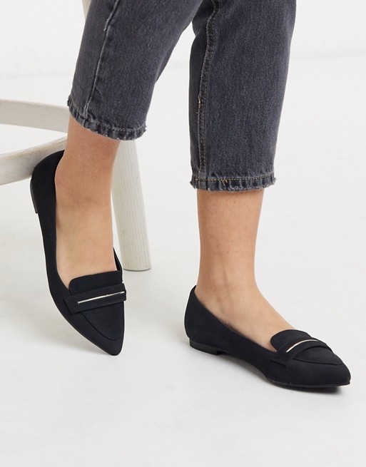 Call It Spring agroilla flat loafers in black