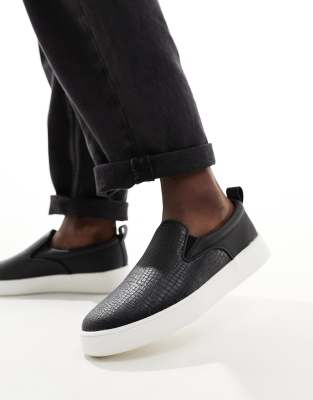  Aprill slip on trainers  mock croc