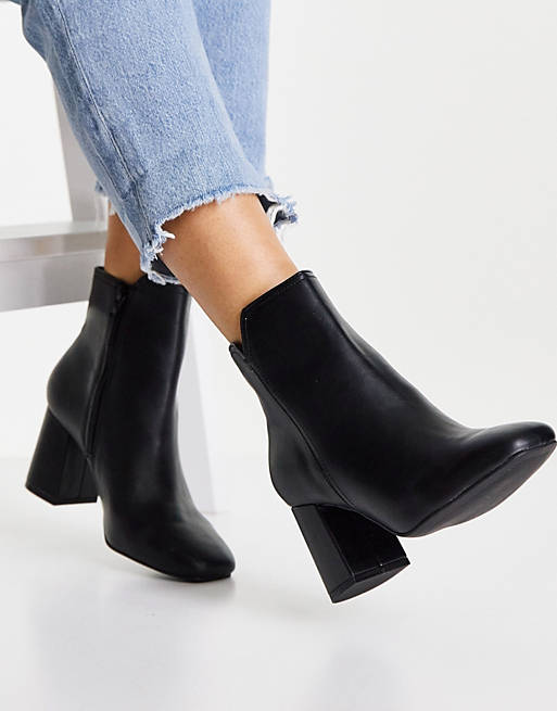 Call It Spring by ALDO Annalynne vegan mid heeled ankle boots in black croc