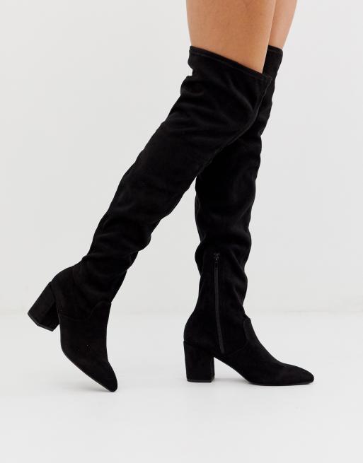 Call It Spring by ALDO Ashely knee high boots in black ASOS