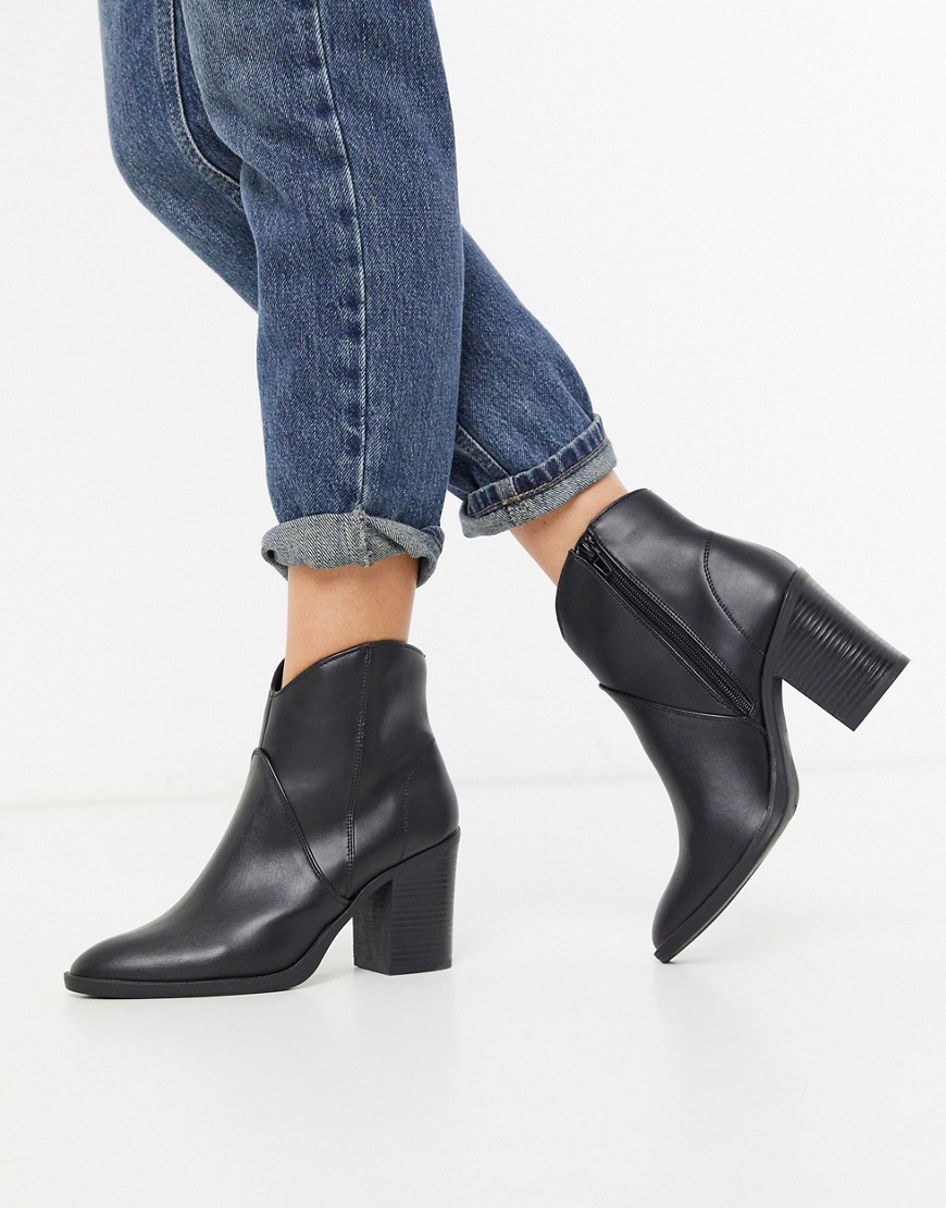 Call It Spring by ALDO Cecily heeled western ankle boot in black