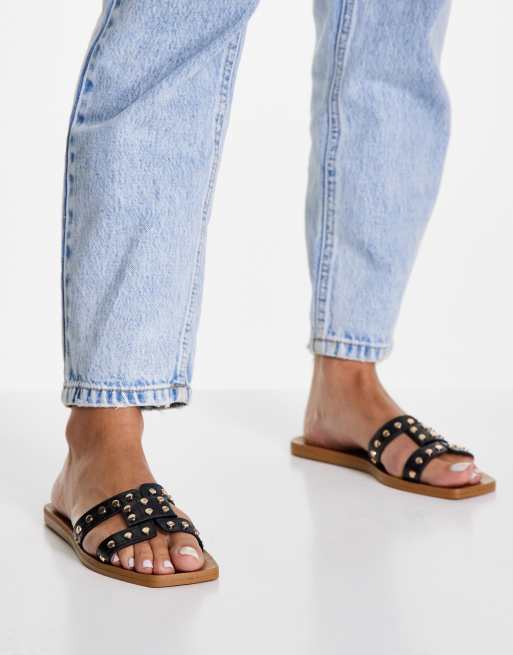 Call It Spring by ALDO Chirassa sandals in black BLACK ASOS