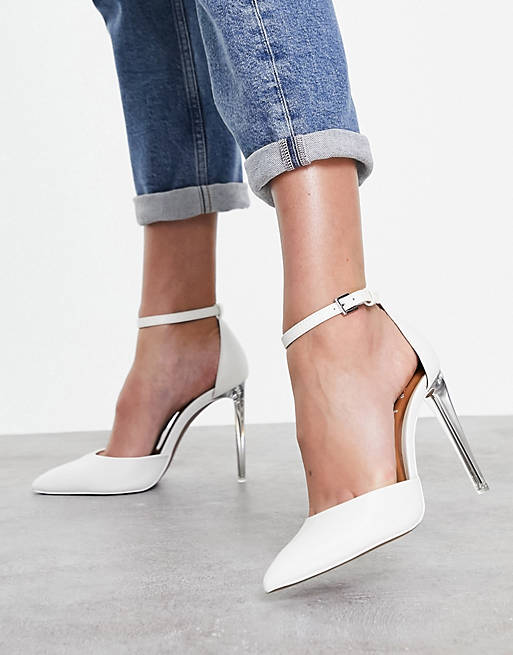 Call It Spring by ALDO Dalinna vegan ankle strap court shoes in white