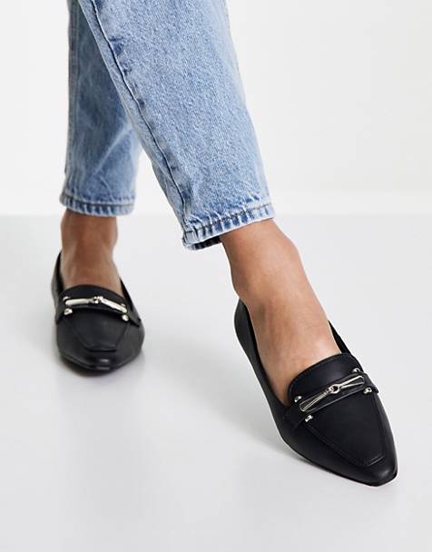 Dames Schoenen voor voor Platte schoenen voor Loafers en mocassins Ganni Leer Loafers Met Vierkante Neus in het Geel 