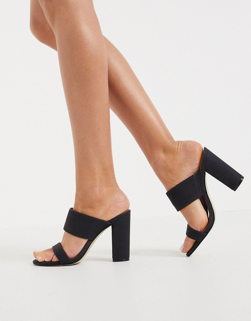 Call It Spring by ALDO – Falelia – Svarta sandaler av veganskt material med klack och genomskinlig design