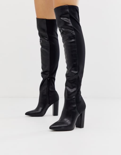 Call It Spring by ALDO Fontana knee high boots in black ASOS